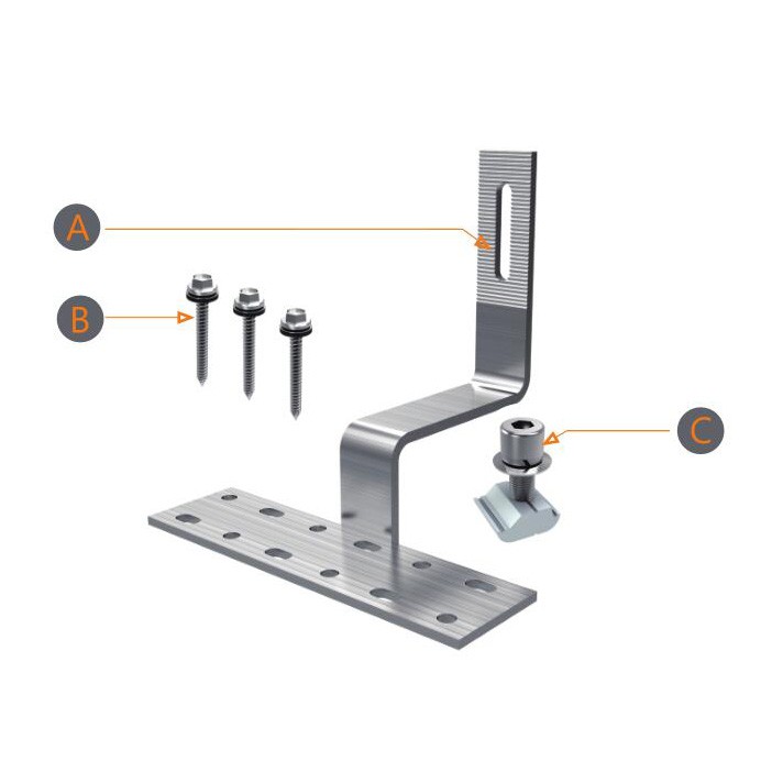 Pv System Solar Panel Mounting Stainless Steel Hook